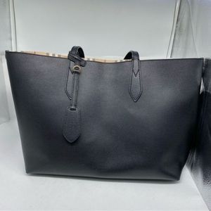 Burberry Reversible Tite Haymarket Coated Canvas and Leather Medium